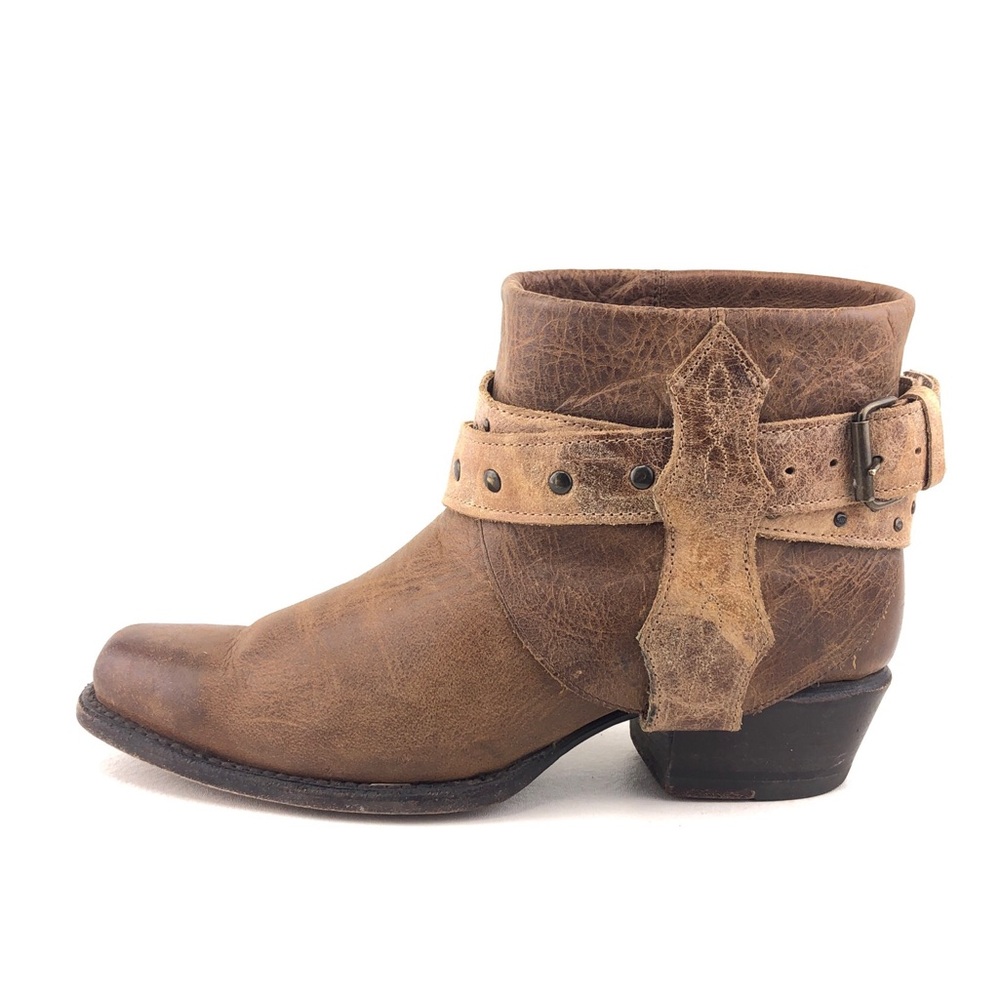 Sonora Randi Leather Ankle Cowboy Boots 8 B